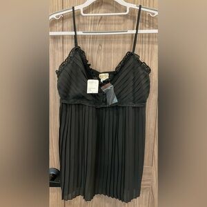 NWT 21 Womens Black Adjustable Spaghetti Strap Tank Top Size L